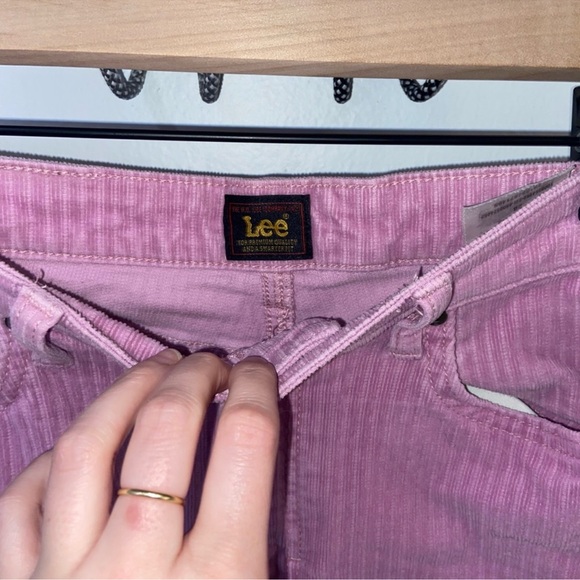 Lee Modern Limited Edition‎ pink corduroy high rise Flare Jeans size 28 - Picture 4 of 6